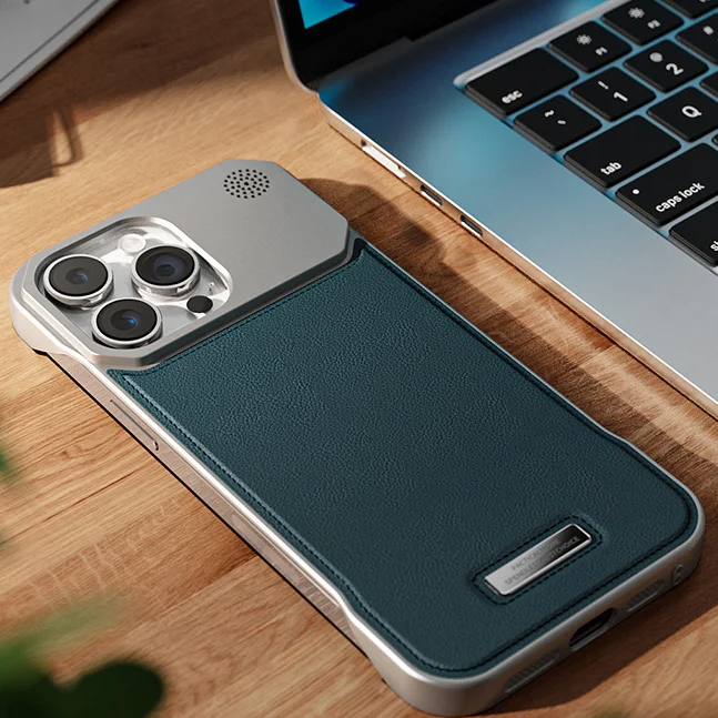 Luxury Magnetic Leather Aromatherapy Case For iPhone