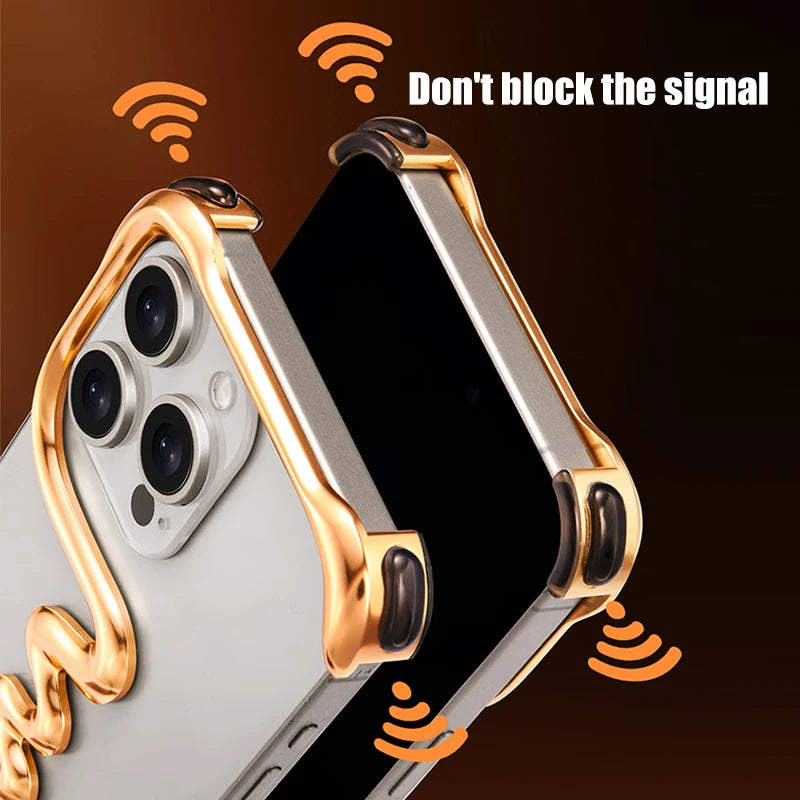 Metal 3D Track Bumper Phone Case For iPhone