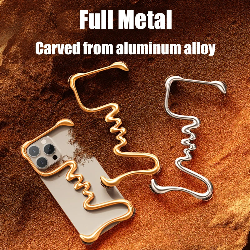 Metal 3D Track Bumper Phone Case For iPhone