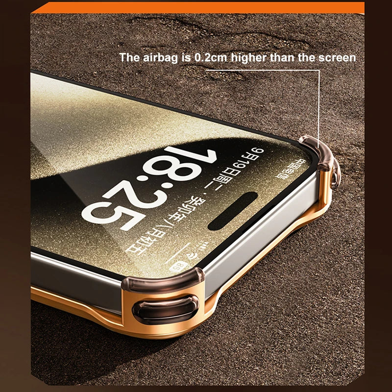Metal 3D Track Bumper Phone Case For iPhone