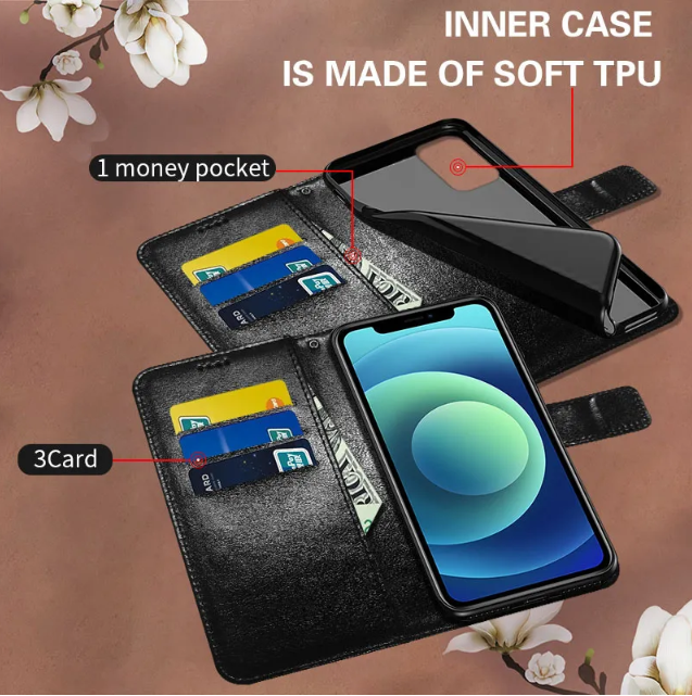 Graphic Wallet Flip Leather Phone Cases