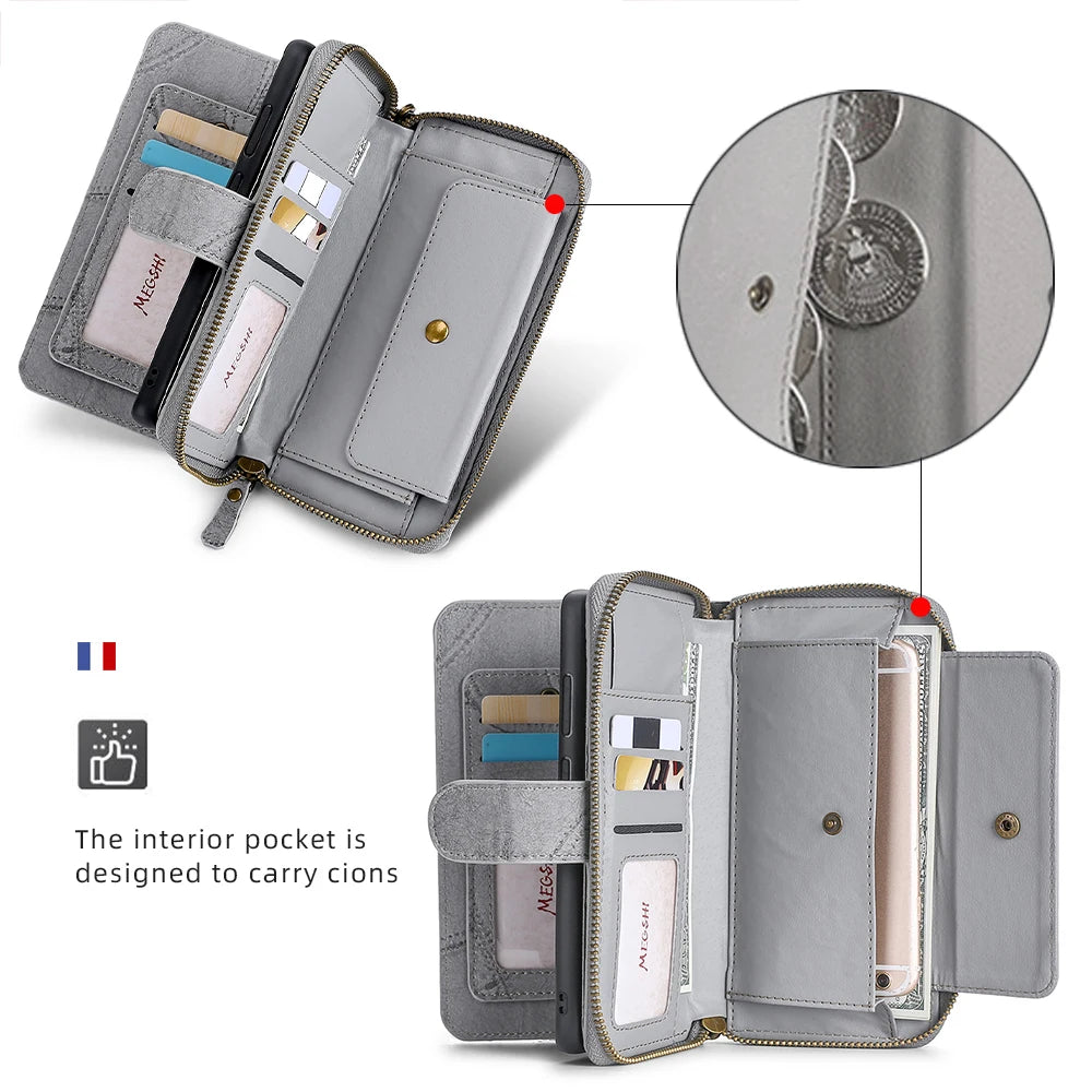 Wallet PU Leather Phone Case For Samsung Galaxy