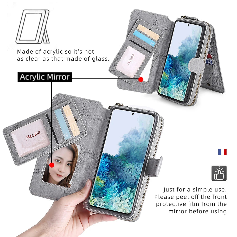 Wallet PU Leather Phone Case For Samsung Galaxy