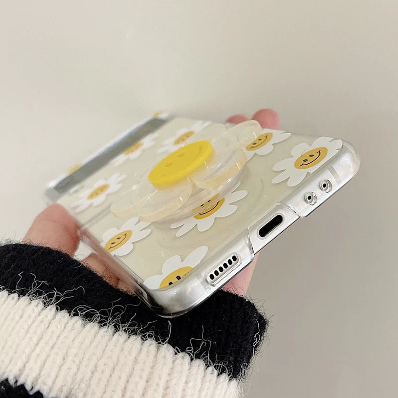 Sunflower Clear Case For Samsung Galaxy Z Flip