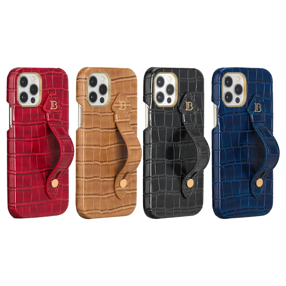 Crocodile Leather Case For iPhone