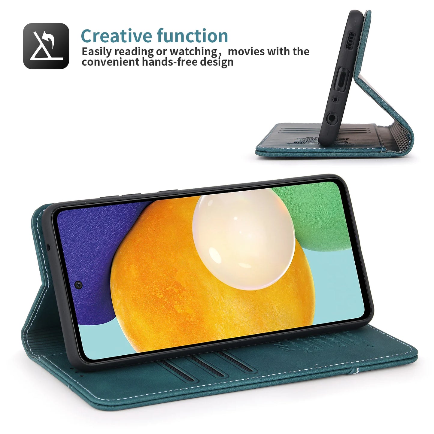 Flip Leather Wallet Case for Samsung