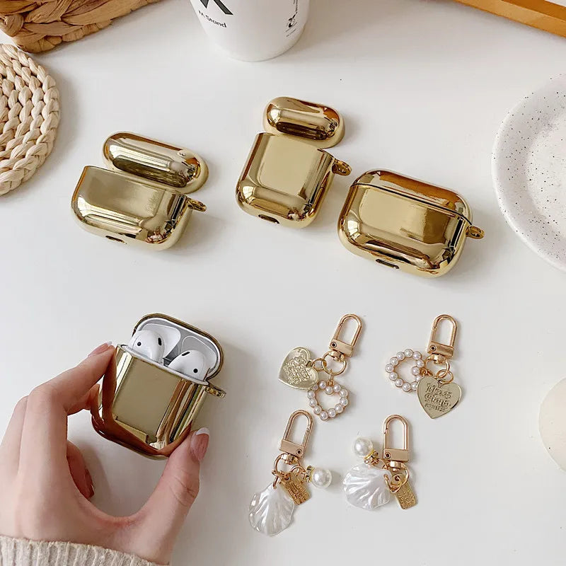 Luxury Gold Plating Hard cover Case For Airpods