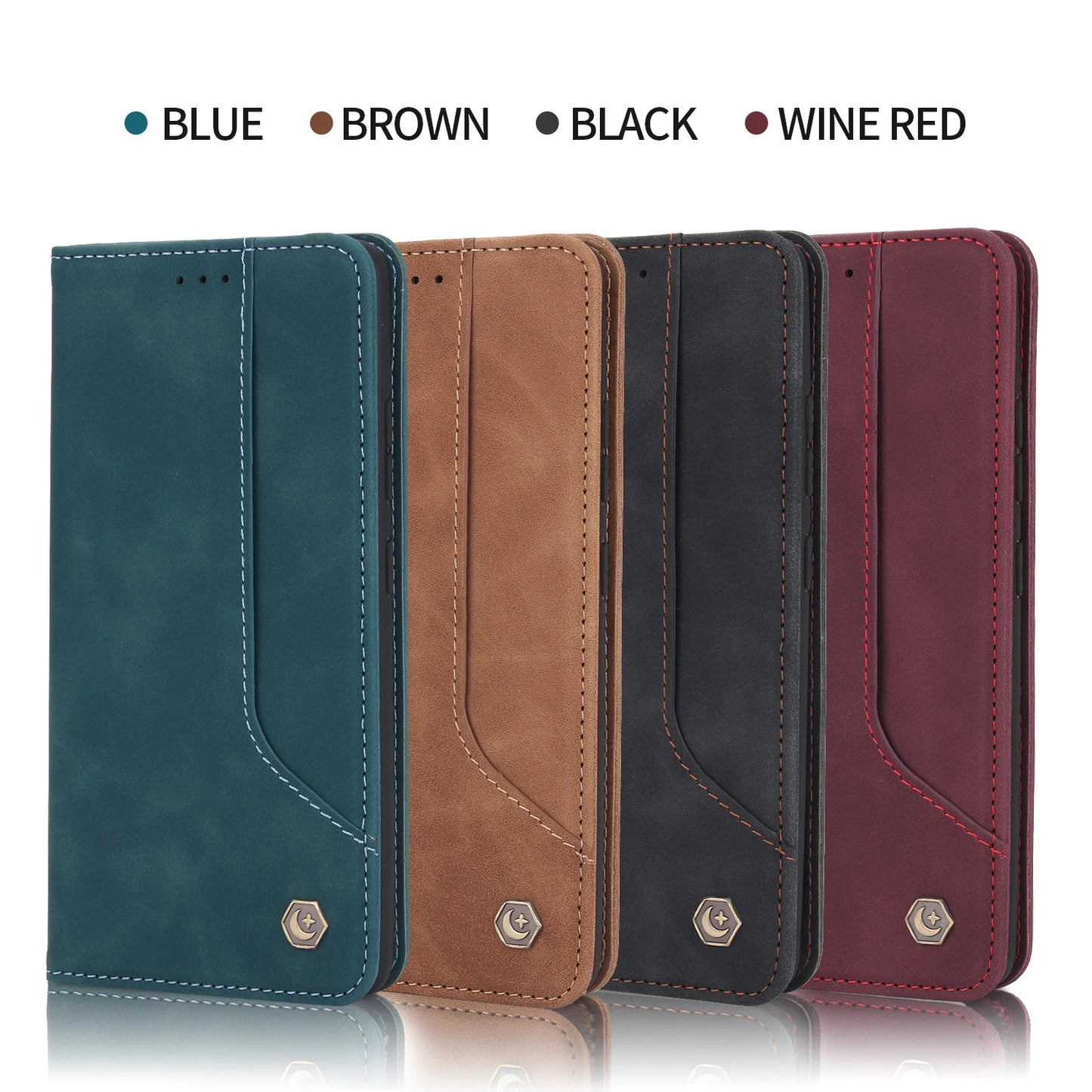 Flip Leather Wallet Case for Samsung