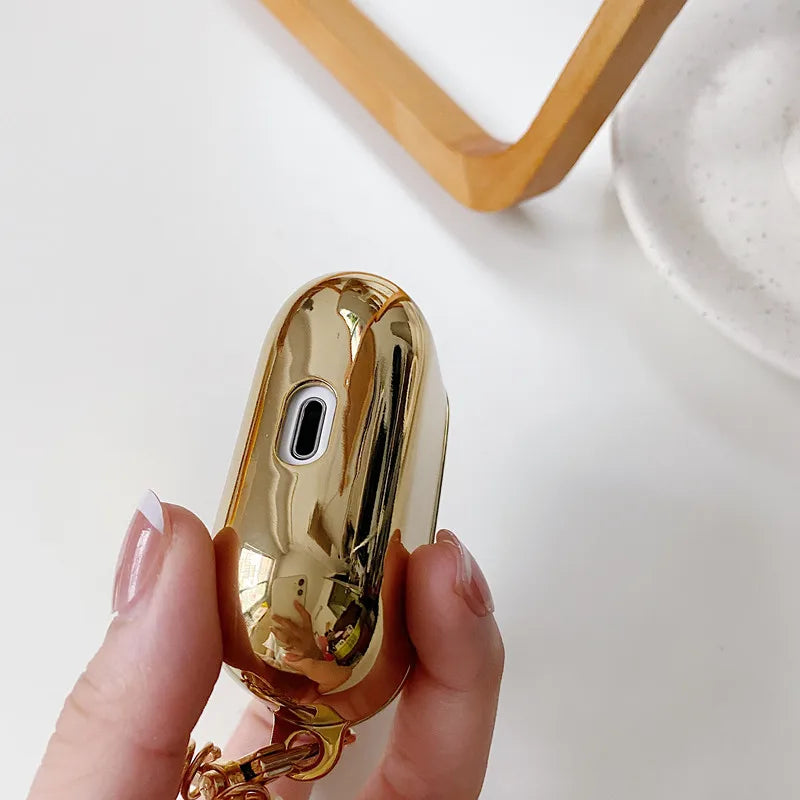 Luxury Gold Plating Hard cover Case For Airpods