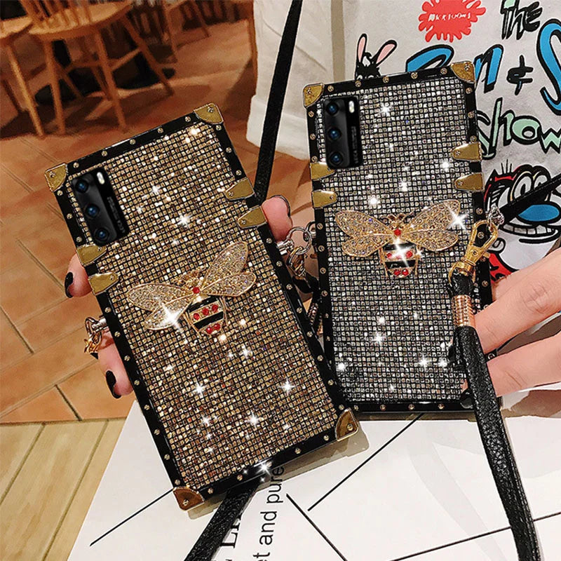 Luxury Glitter Diamond Crossbody Lanyard Case For Samsung