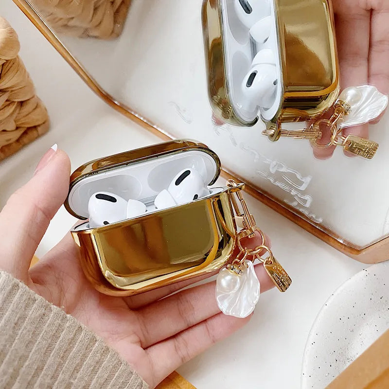Luxury Gold Plating Hard cover Case For Airpods