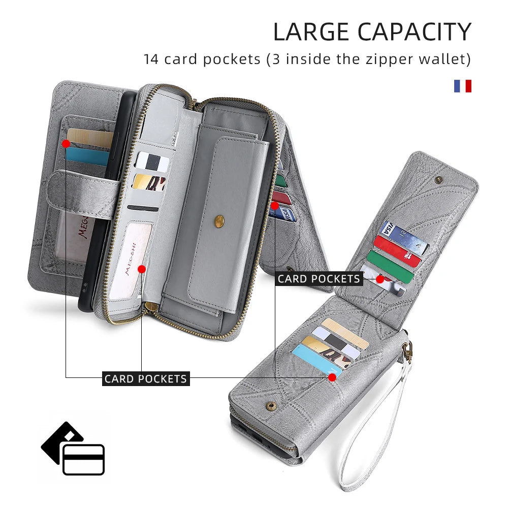 Wallet PU Leather Phone Case For Samsung Galaxy