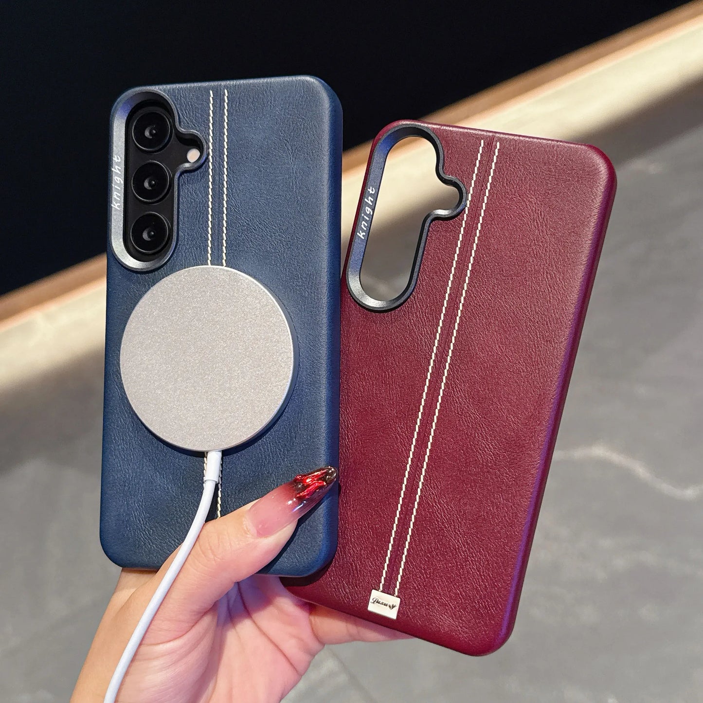 Magnetic Business Leather Case For Samsung