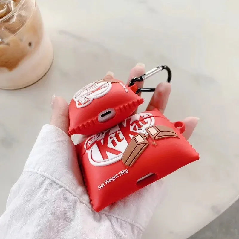 Kitkat Chocolate Protective Silicone Case For Airpod