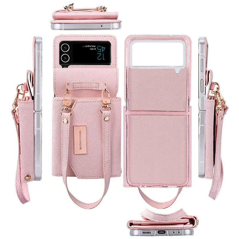 Luxury Leather Wallet Card Holder Case For Samsung