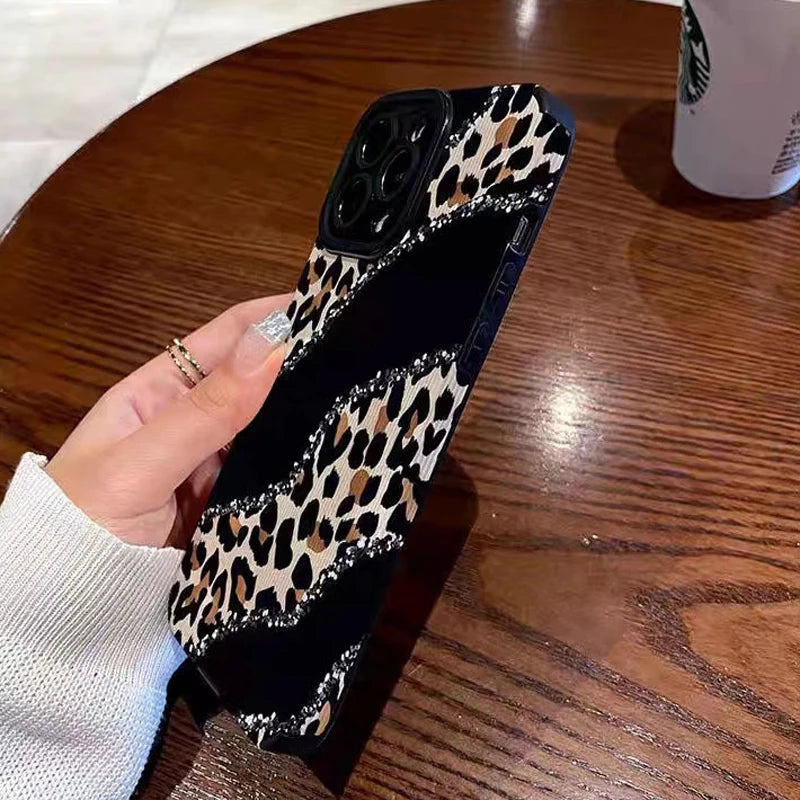 Leopard Silione Phone Case For iPhone