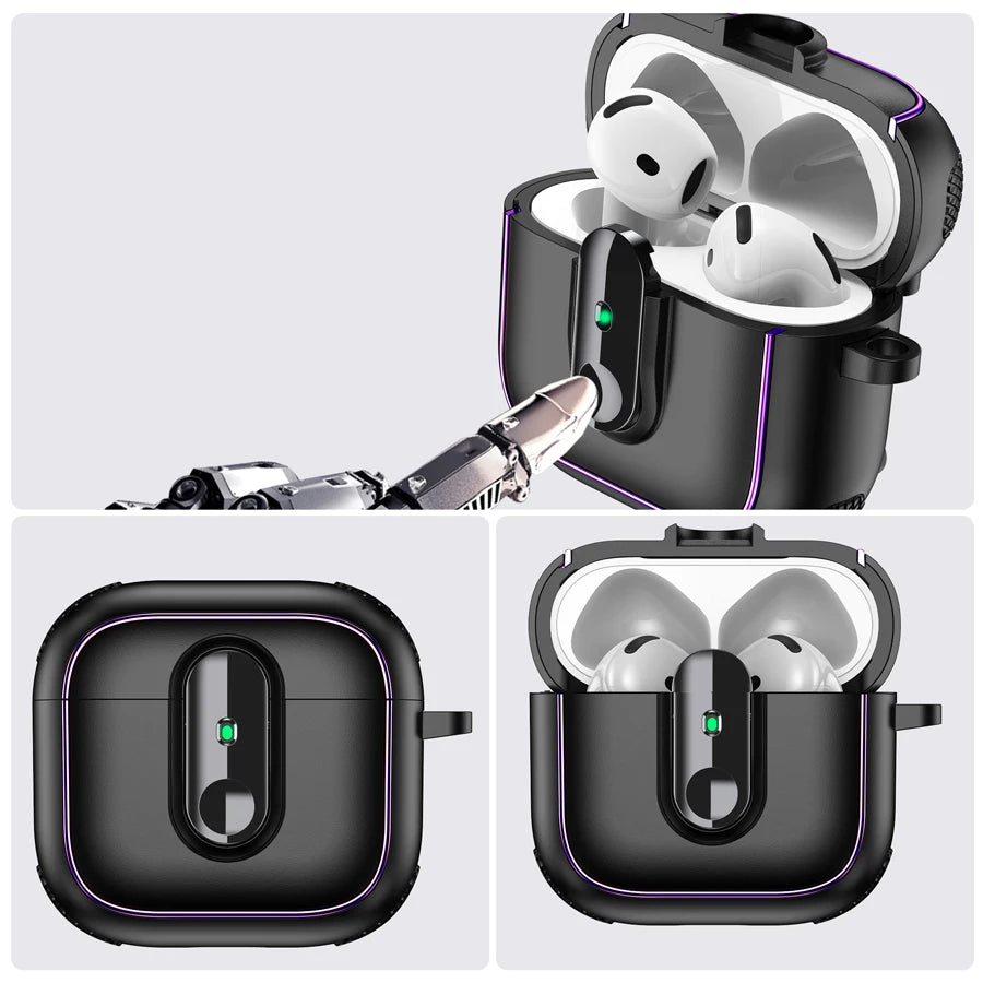Armor locking clasp Earbuds Case For AirPods
