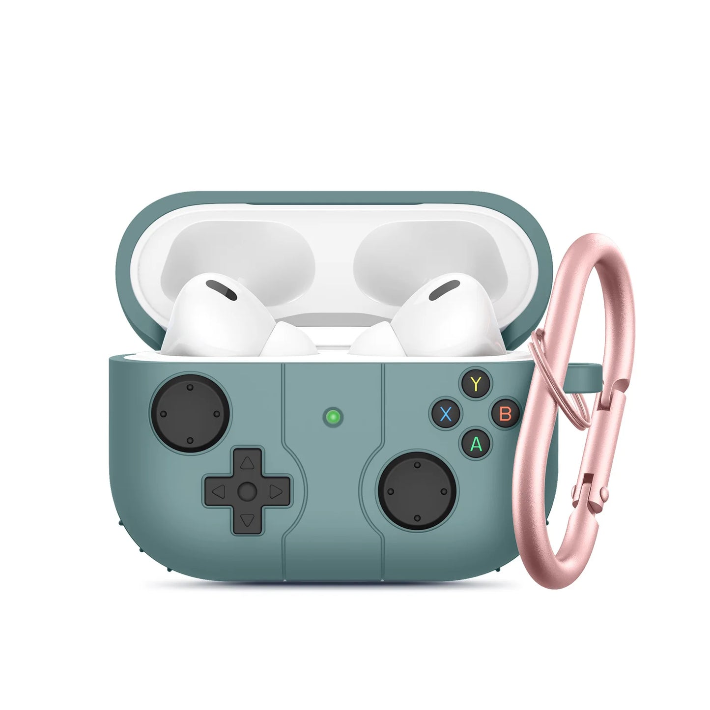 3D Game Player Design with Keychain Silicone Case For Airpods