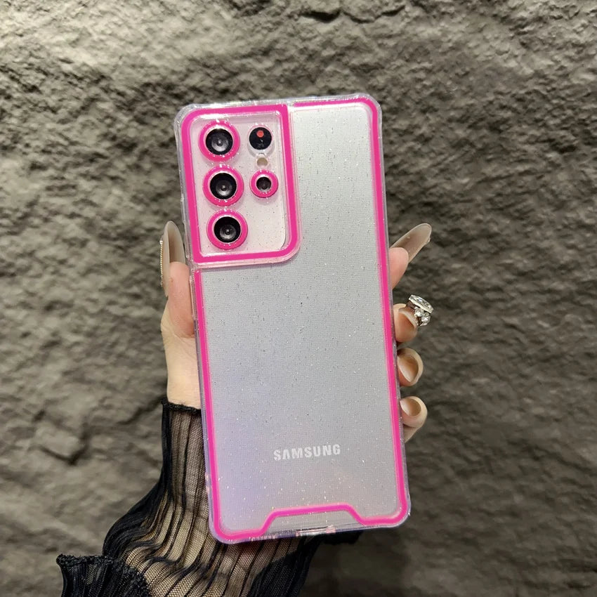 Luminous Neon Transparent Soft Case For Samsung