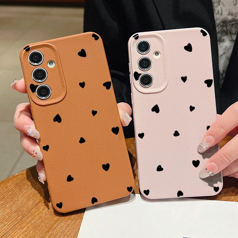 Black Love Hearts Case For Samsung