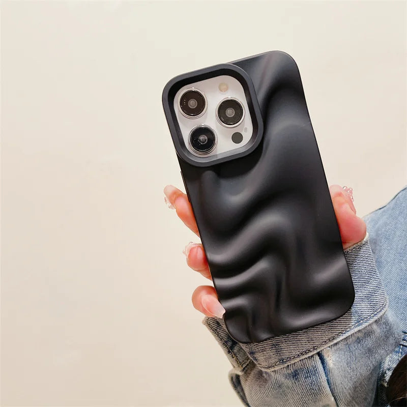Luxury 3D Wave Pattern Case For iPhone