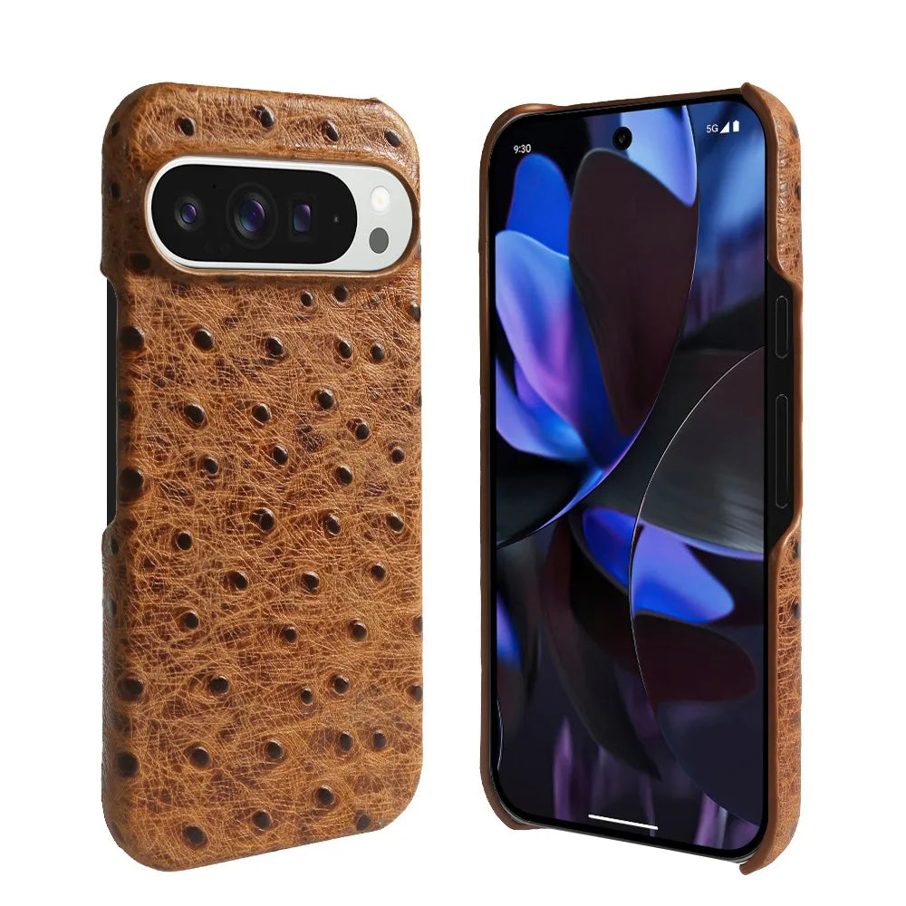 Ostrich Genuine Leather Case for Google Pixel
