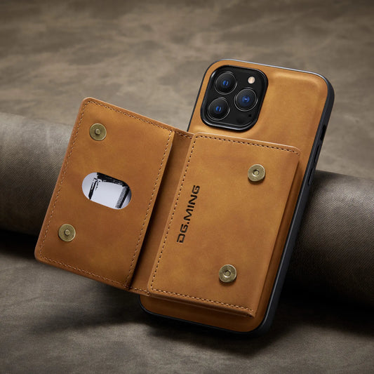 2 In 1 Detachable Magnetic Wallet Leather Case for iPhone