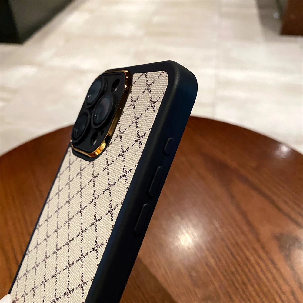 Lattice Texture Phone Case For iPhone