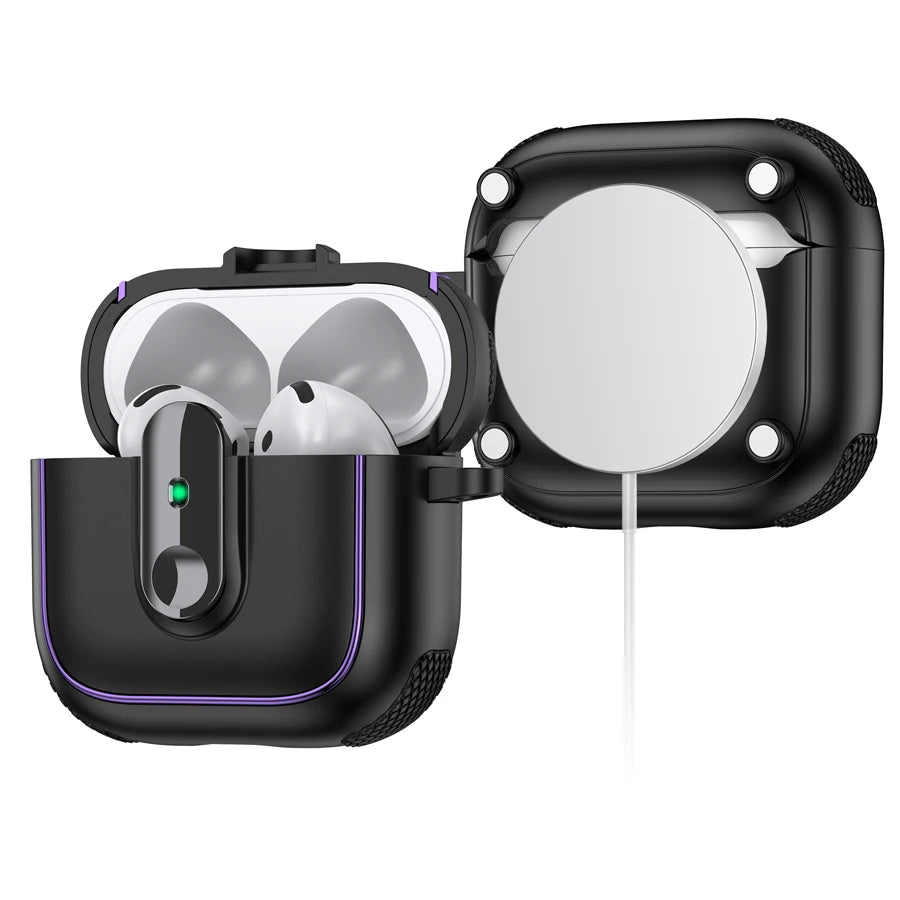 Armor locking clasp Earbuds Case For AirPods