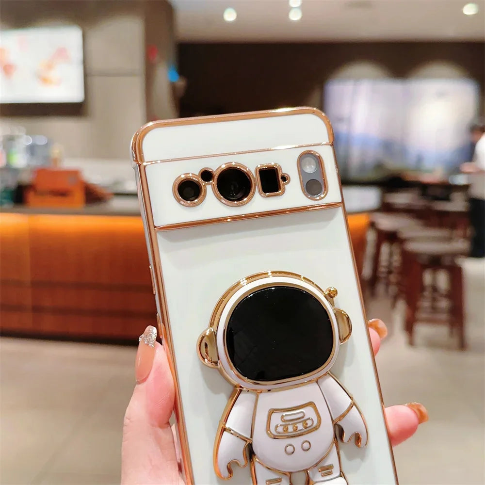 Cute Astronaut Fold Stand Holder Case for Google Pixel