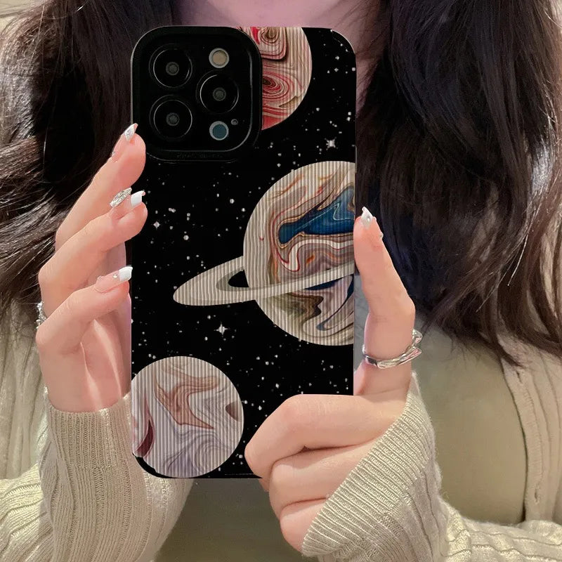 Beautiful Planet Stars Shockproof iPhone Case