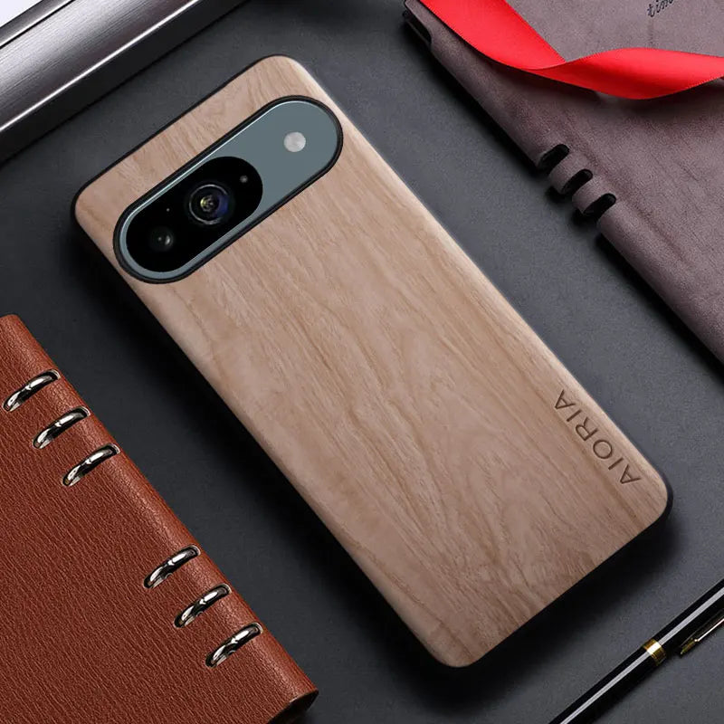 Bamboo Wood Pattern Leather Case for Google Pixel