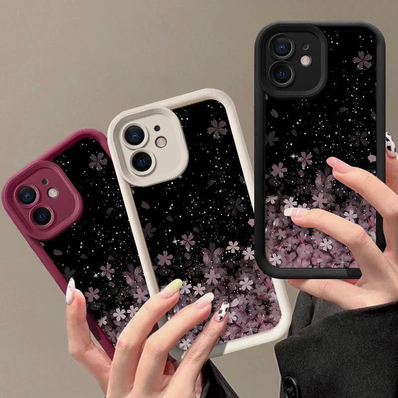 Gradient Cherry Blossoms Phone Case For iPhone