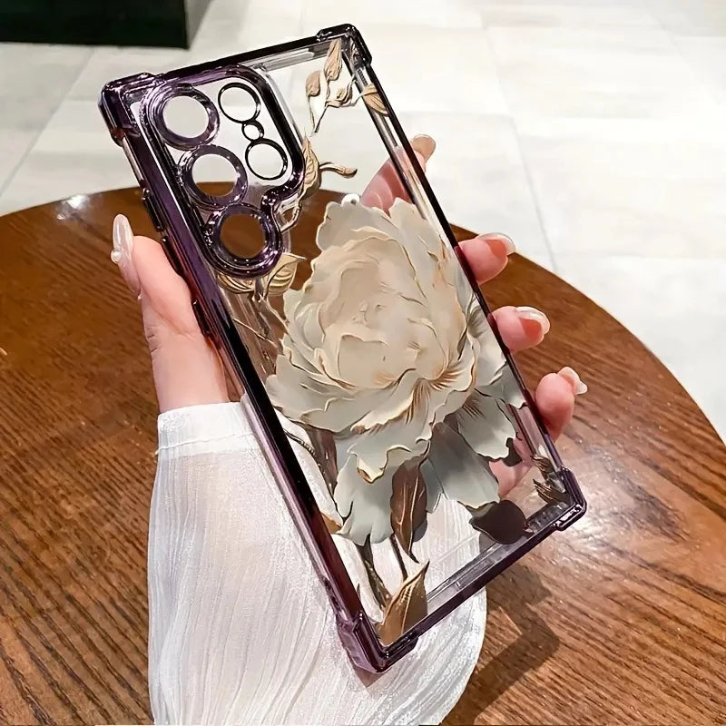 Elegant Golden Lotus Flower Case for Samsung