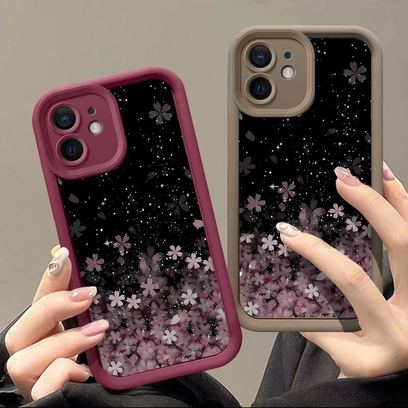 Gradient Cherry Blossoms Phone Case For iPhone