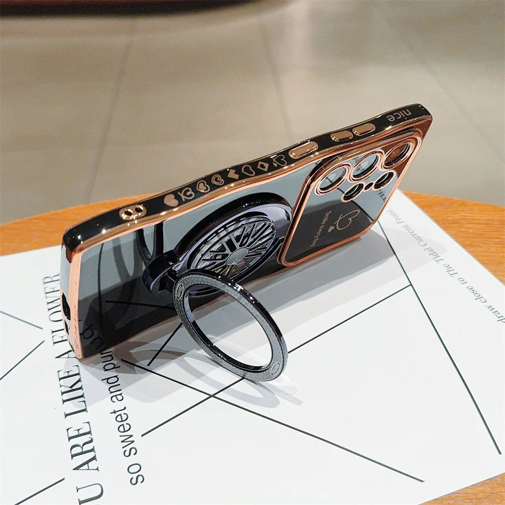 Gyroscope Rotating Bracket Wave Frame Case for Samsung