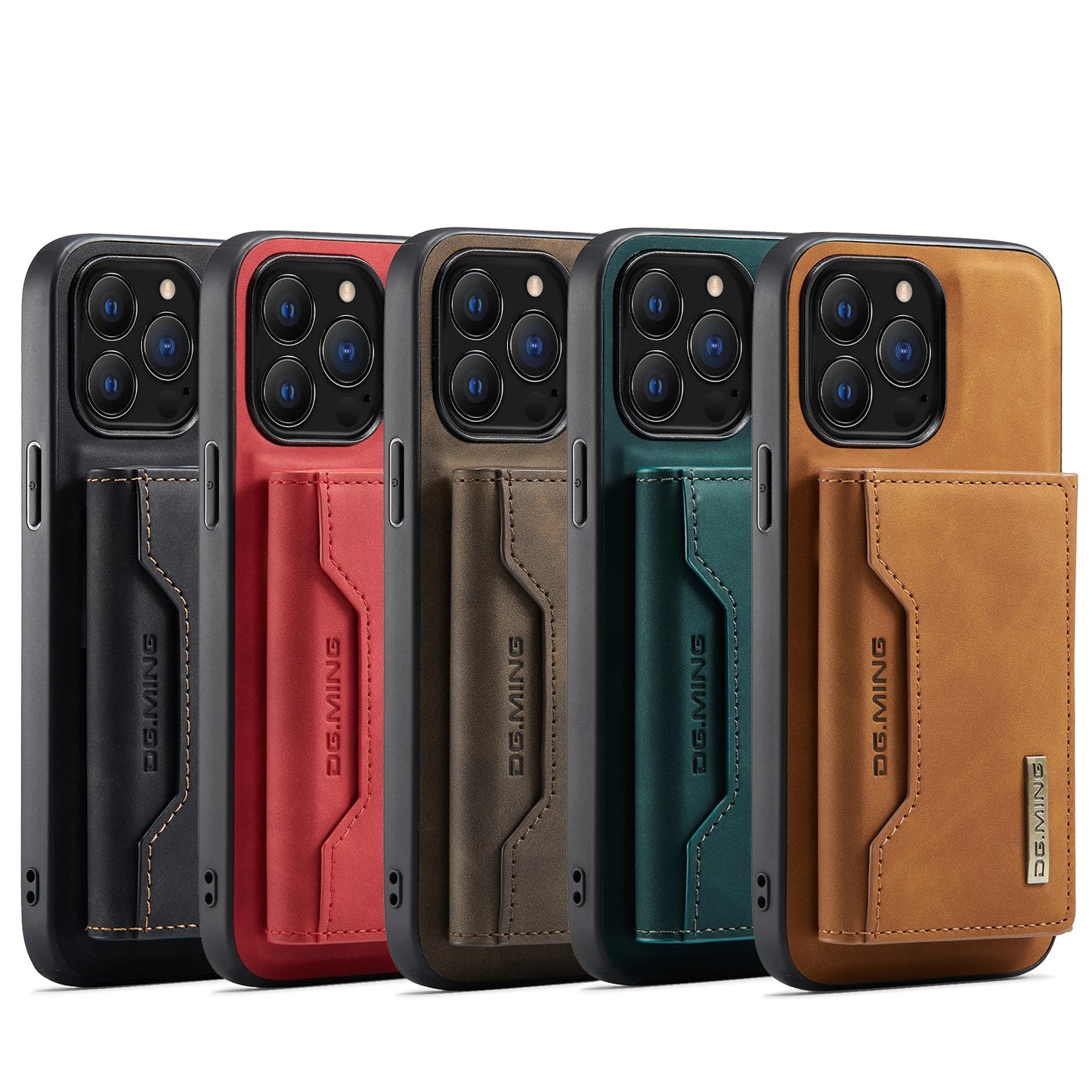 2 In 1 Detachable Magnetic Wallet Leather Case for iPhone