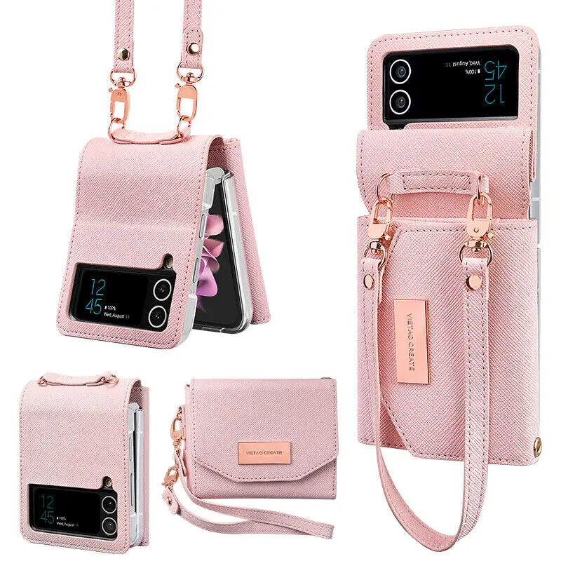 Luxury Leather Wallet Card Holder Case For Samsung