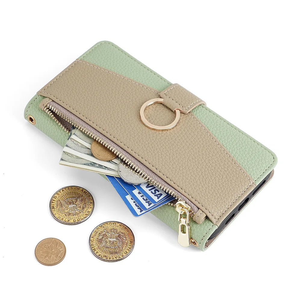 Zipper Crossbody Case For iPhone