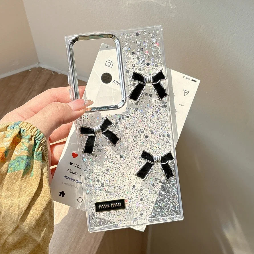 Glitter Bowknot Epoxy Case for Samsung Galaxy