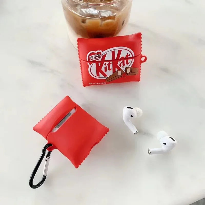 Kitkat Chocolate Protective Silicone Case For Airpod