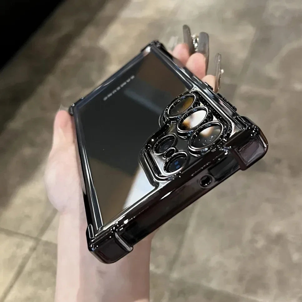 Plating Shockproof Transparent Soft Case For Samsung