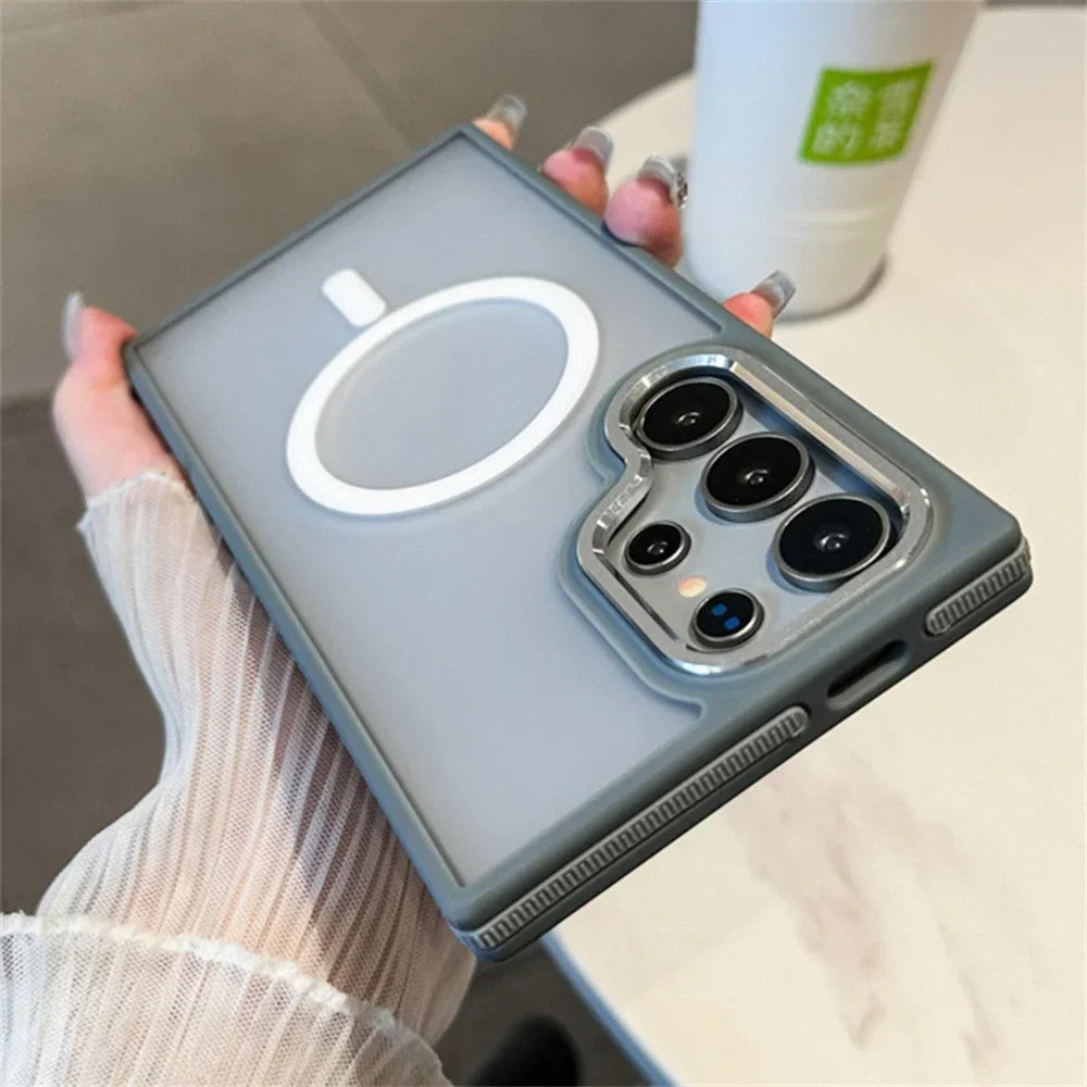 Luxury Matte Magnetic Phone Case For Samsung