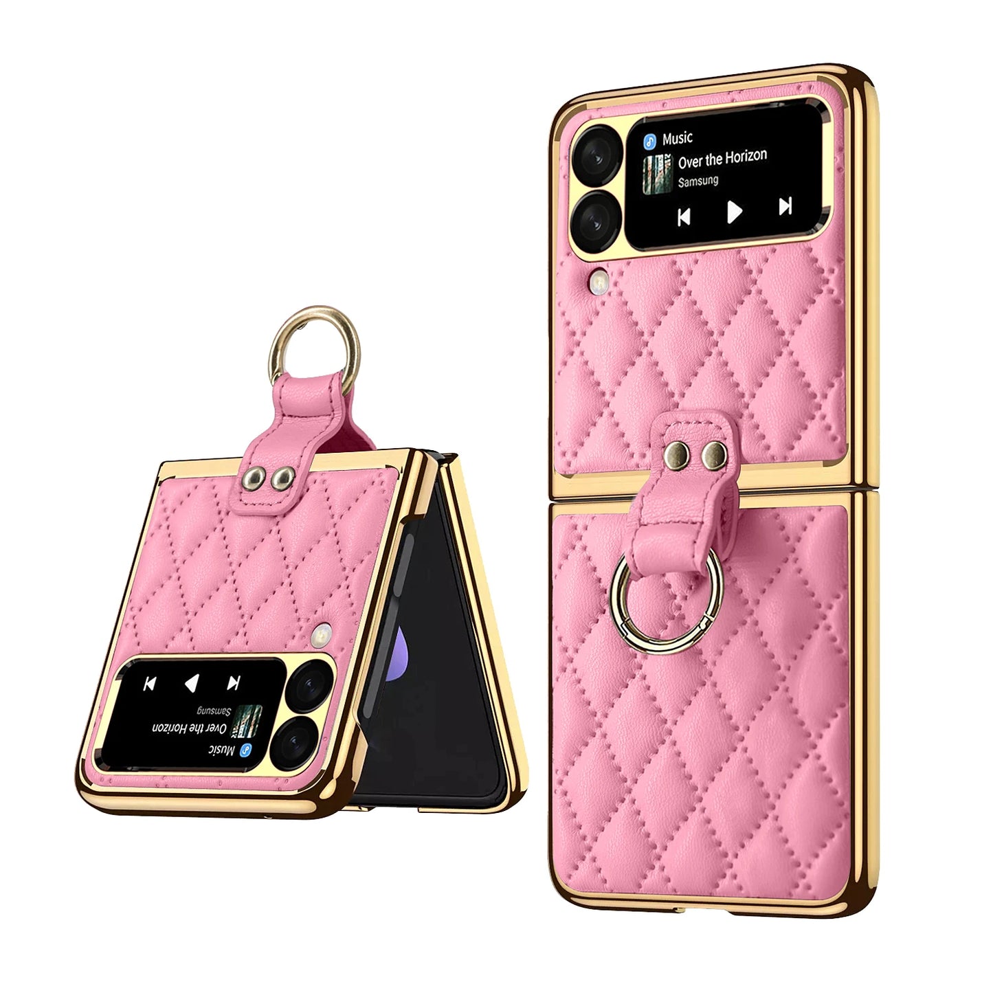 Luxury Diamond Air Cushion Leather Case for Galaxy Z Flip