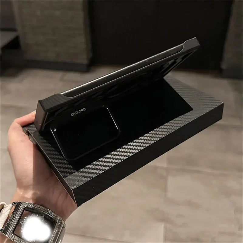 Frameless Carbon Fiber Magnetic Phone Case For Samsung