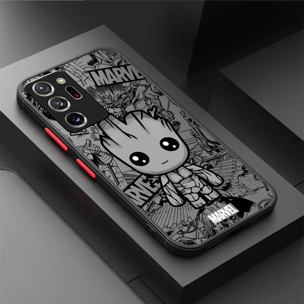 Matte Marvel Print Phone Case for Galaxy