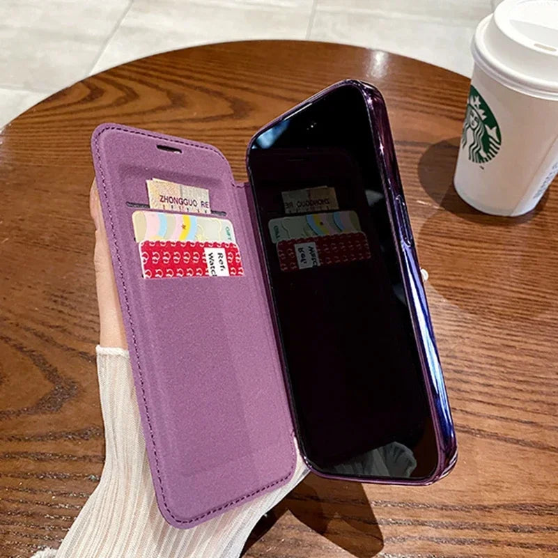 Flip Leather Magnetic Case for iPhone