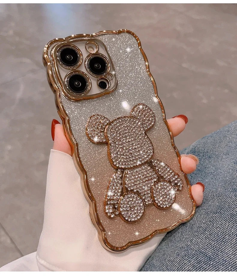 Sparkling Diamond Cute Bear Suitable for iPhone