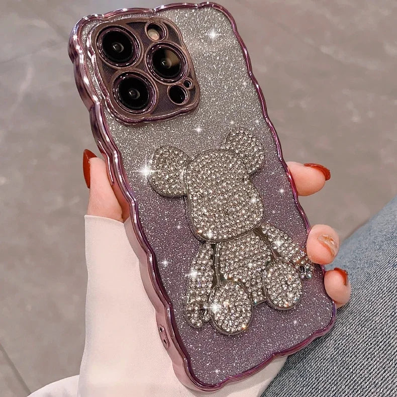 Sparkling Diamond Cute Bear Suitable for iPhone