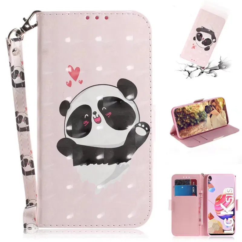 Magnetic Geometric Textile Pattern Wallet Case for Galaxy